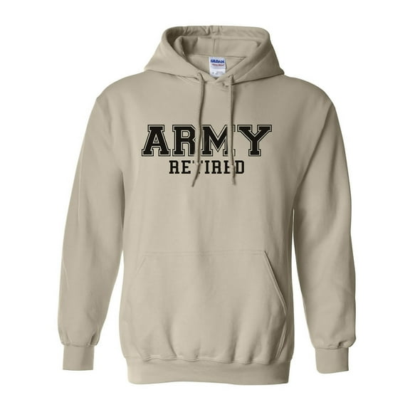 Army Retired Hooded Sweatshirt in Sand