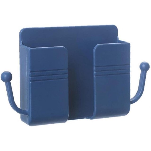 2 soportes para teléfono montados en la pared, pared autoadhesiva al lado de la caja de almacenamiento del organizador, teléfono montado en la pared LingWen 8390612188473