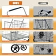 thumbnail image 2 of Leumius Large Shopping Cart,Utility Foldable Shopping Cart with Double Basket and 360° Rolling Swivel Wheels for Shopping,Laundry,Travel,Grey, 2 of 7