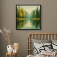 thumbnail image 4 of Framed Canvas Print Nature Landscape Wall Art Modern Decorative for Living Room Bedroom - 16"x16" BLACK, 4 of 8
