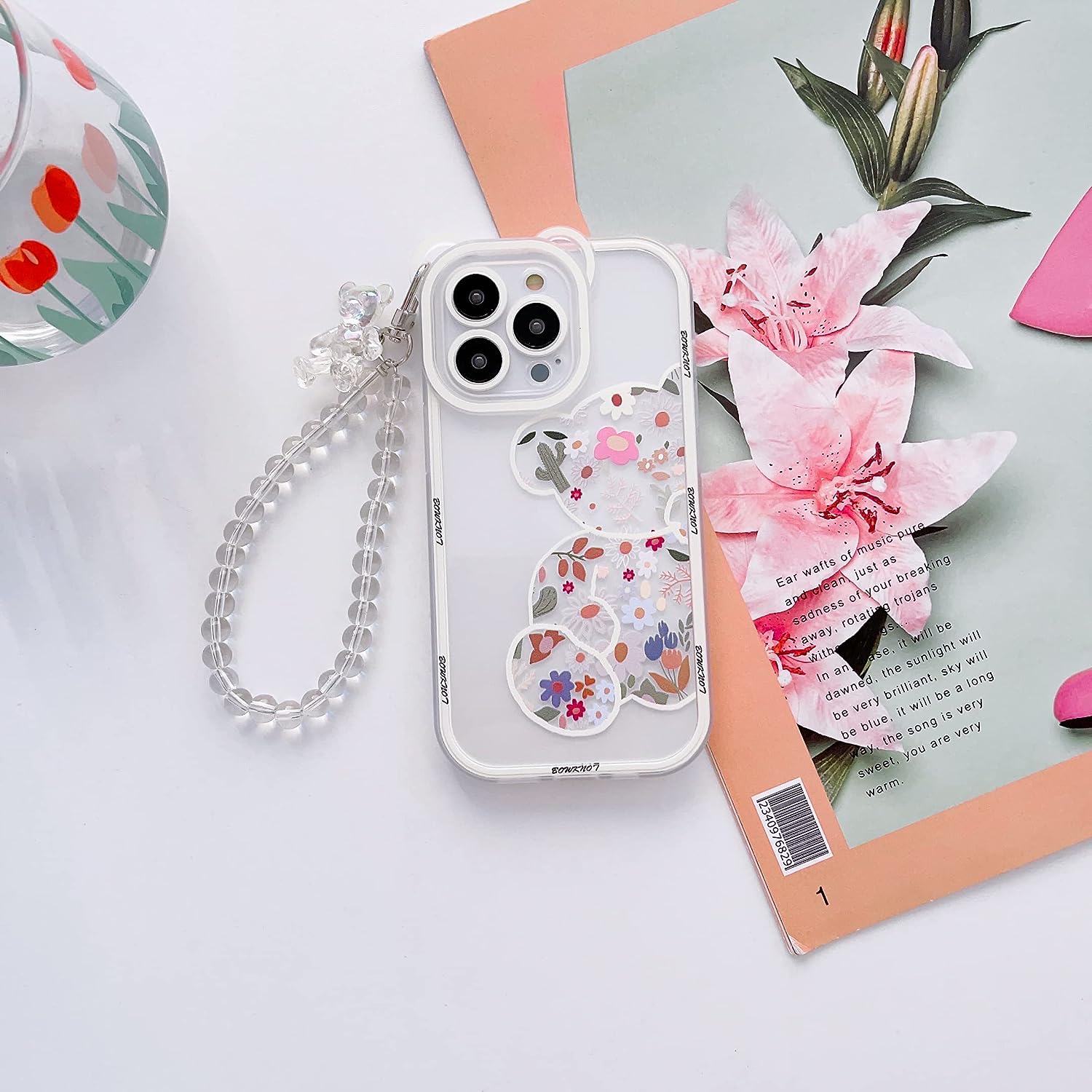 Cinturino Da Polso Con Strass Per Telefono – Design Corto Elegante, Antiperdita E Leggero