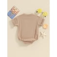 thumbnail image 4 of vera natura Newborn Baby Summer Romper Cute Letter Print Short Sleeve Jumpsuit Cute Clothes, 4 of 9