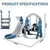 Kadyn Indoor Kids 4 Function Slide, Plastic Playground Slide for Toddler, Blue Toddlers Indoor Slide with a Basketball Circle Kadyn Indoor Kids 4 Function Slide, Plastic Playground Slide for Toddler, Blue Toddlers Indoor Slide with a Basketball Circle