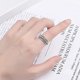 thumbnail image 5 of Ansiedad Anillo Spinner Anillos para Mujeres Hombres Retro Ajustable Fidget Banda Anillos Paz Anillos para Ansiedad Estrés Reliever Boda Promesa JFHHH pequeña, 5 of 5