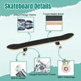 thumbnail image 4 of 31'' Complete Skateboard 7 Layer Canadian Maple Double Kick Deck Skateboards Skate Board for Beginner Adult Gifts, 4 of 5