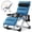 Blue, variant on LiteHaven Padded Zero Gravity Chair, Folding Outdoor Lounge Chairs, Adjustable Reclining Camping Chairs with Cup Holder, Ergonomic Patio Lawn Chair for Balcony Beach Deck Yard