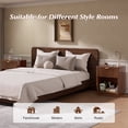 thumbnail image 6 of Nightstand Set of 2, Fluted Wood Nightstand with Charging Station, Bed Side Table Set of 2, Walnut, 6 of 10