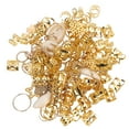 thumbnail image 2 of 110 piezas de anillos para trenzas de cabello, colgantes para rastas, pinzas para trenzas de cabello, accesorios de decoración para el cabello, 2 of 14