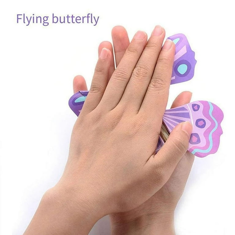XMMSWDLA Creative Props Children'S Toys Flying Butterflies Works with All  Greetingflying Butterfly Magic Butterfly Bookmark Blue+Violet Butterfly  Clearance Items Under 5 Dollars Plastic 