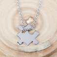 thumbnail image 4 of West Coast Jewelry Women's Stainless Steel Jigsaw Puzzle Piece Pendant Necklace, 4 of 4