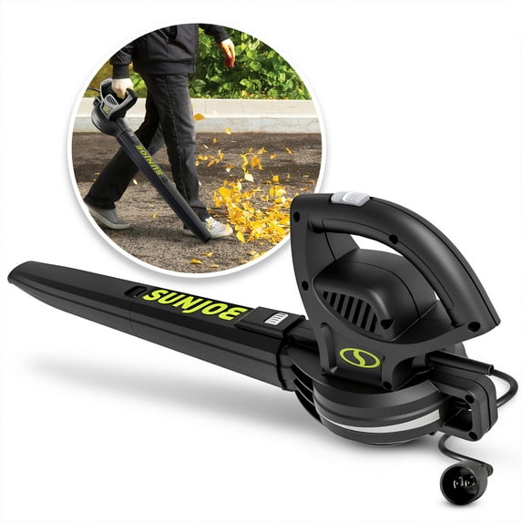 Open Box Sun Joe Electric All Purpose Leaf Blower, 6 Amp Motor, 155 MPH Air Speed, Black, SBJ597E
