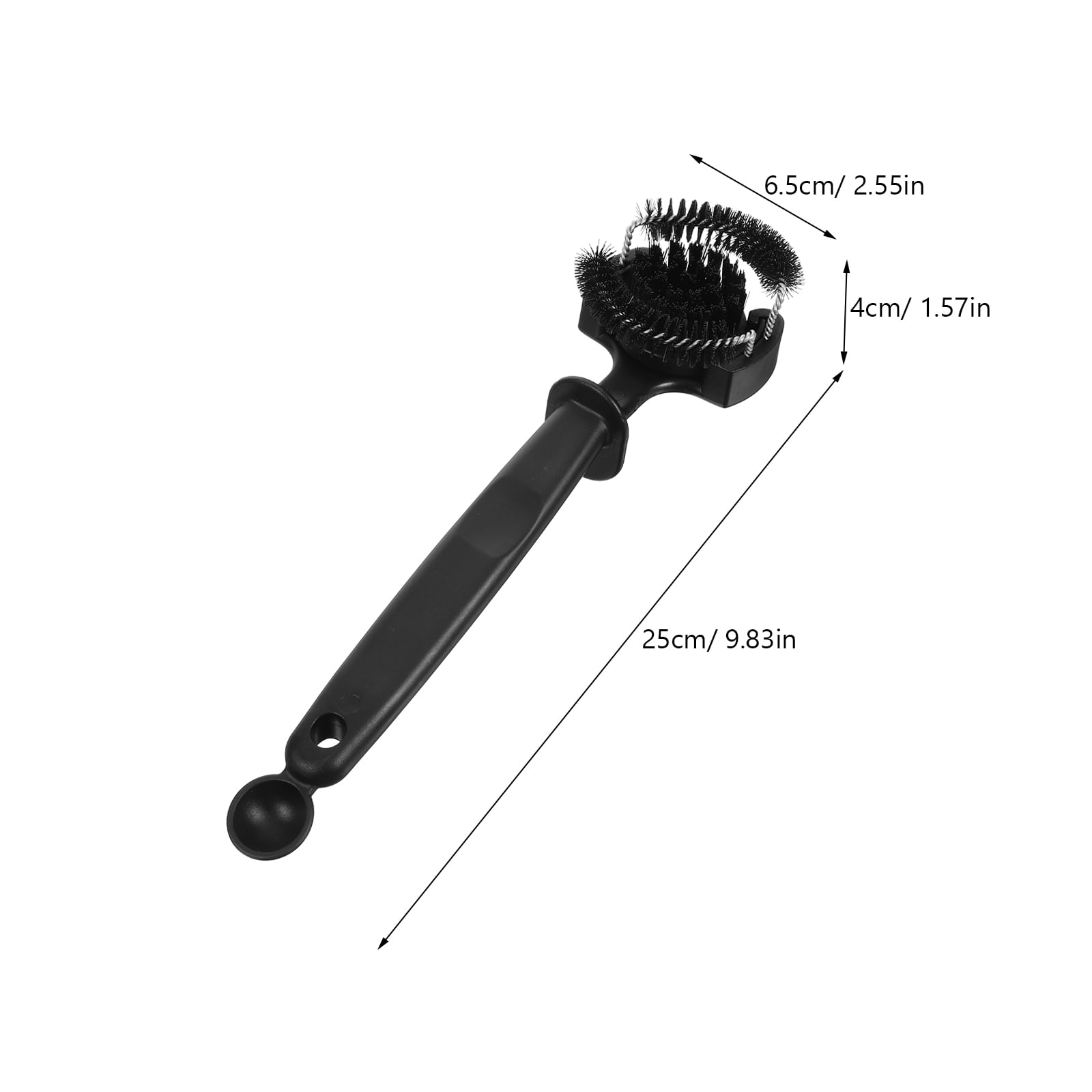 WEUVEB Black Plastic Cleaning Brush with Fine Bristles, Ideal for Coffee Machines, Kitchen Appliances, and Household Cleaning