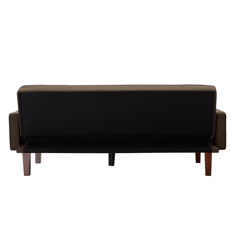 Kepooman Modern Fabric Sofa, Futon Sleeper Sofa With 2 Pillows, Backrest Sleeper Sofa with Fabric Cover for Living Room, Gray Kepooman Modern Fabric Sofa, Futon Sleeper Sofa With 2 Pillows, Backrest Sleeper Sofa with Fabric Cover for Living Room, Gray