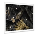 thumbnail image 2 of Designart 'Gold and Black Tropical Leaves III' Modern Framed Art Print, 2 of 4