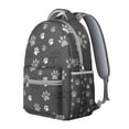 thumbnail image 2 of Grey Dog Paw Footprint Backpack for School,Cute School Bag,Schoolbag with Adjustable Shoulder Straps & Padded Back,15.3"x11"x7.1".﻿, 2 of 6