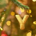 thumbnail image 4 of Gold 26 Letter Ornaments for Christmas Tree Decoration - Personalized Hanging Pendant Xmas Alphabet for DIY Craft Ornaments (A), 4 of 7