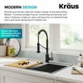 thumbnail image 5 of KRAUS Bolden Commercial Style 2-Function Single Handle Pull Down Kitchen Faucet in Matte Black / Black Stainless, 5 of 8