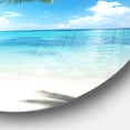 thumbnail image 3 of Designart 'Palm Trees and Sea' Disc Landscape Photography Circle Metal Wall Art, 3 of 5