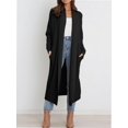 thumbnail image 3 of Womens Casual Long Cardigan Long Sleeve Open Front Sweater Coat Outerwear, 3 of 4