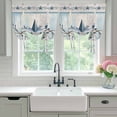 thumbnail image 4 of Texas Star Blue Balloon Curtains for Bedroom/Front Door/Bathroom, Farmhouse Country Branches Wooden Grain Tie Up Curtains 63 Inch Length Light Filtering Kitchen Curtains Shades for Windows 46"x63", 4 of 8