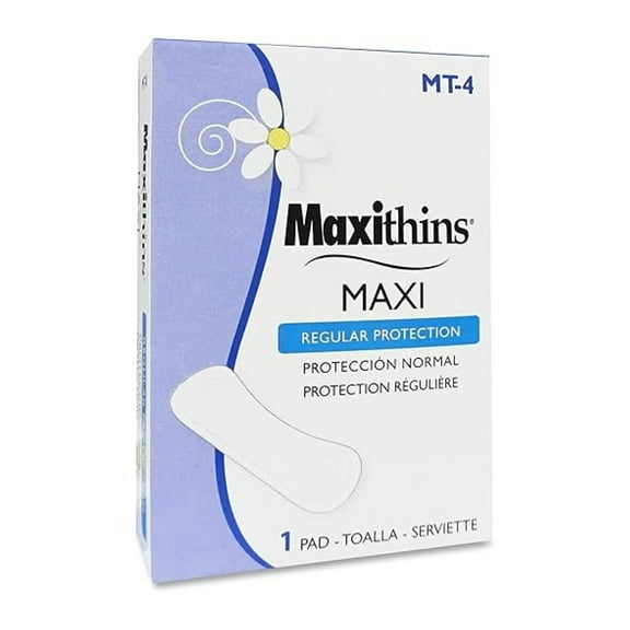 MT4 Maxithins Vended Sanitary Napkins #4 (Case of 250 Individually Boxed Napkins) - GID-HOSMT-4, White, 15" x 11" x 8"