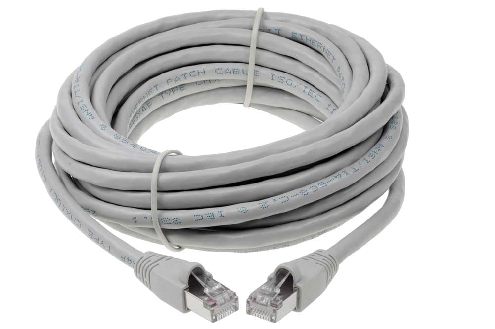 SF Cable Cat6A Shielded (STP) Cable, 50 feet Gray