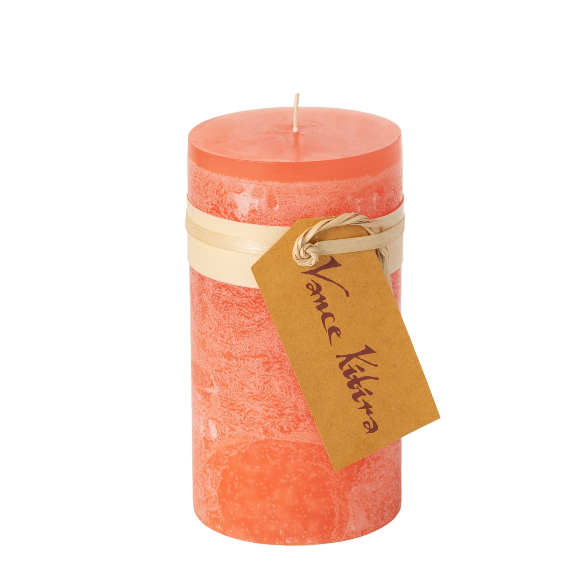 Vance Kitira 6" Coral Timber Pillar Candle