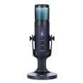 thumbnail image 1 of USB Condenser Microphone Tabletop Desktop RGB Microphone with Stand Computer PC Plug & Play Microphone with Colorful Lights Control Headphone Connection for Audio Monitoring for Podcast R, 1 of 7