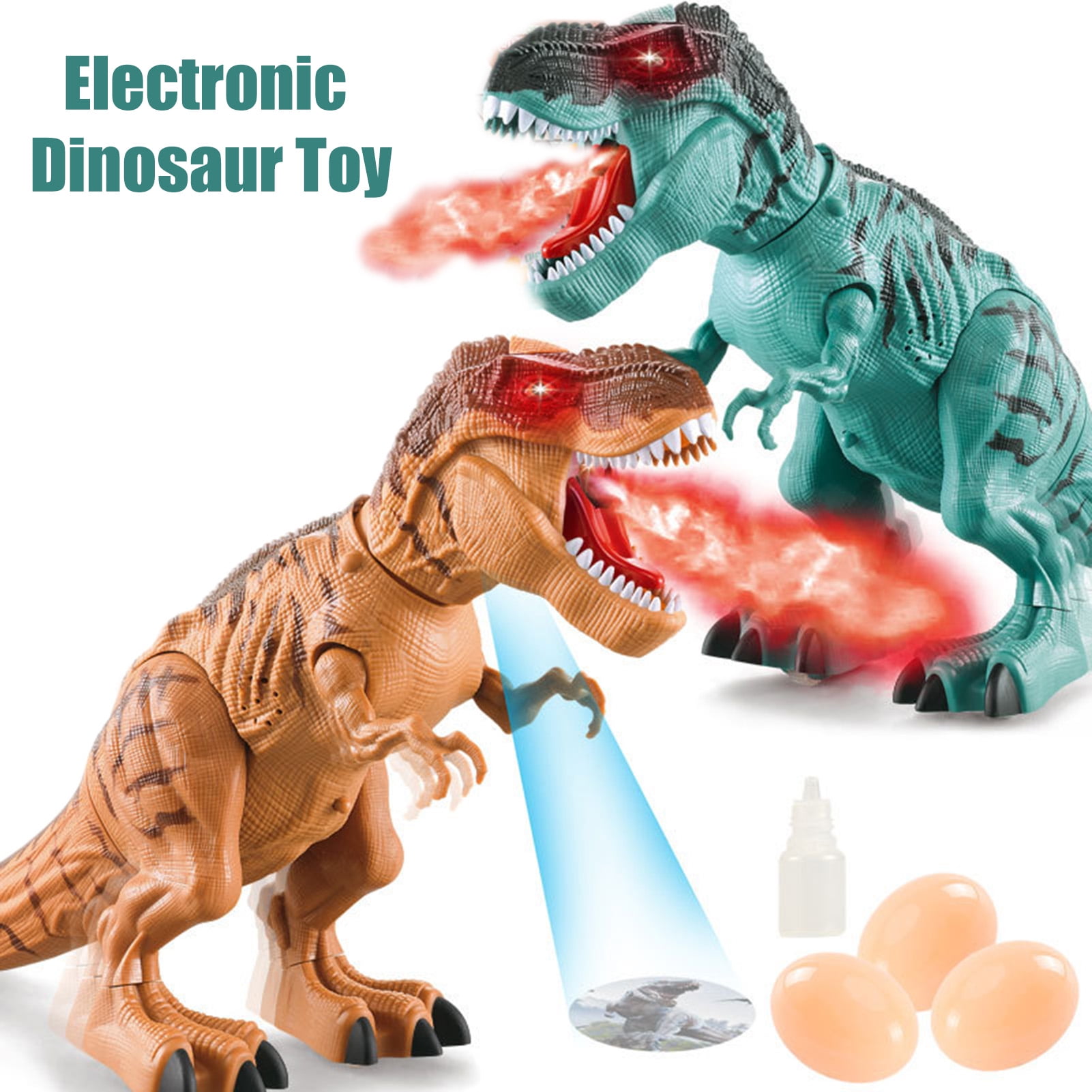 Travelwant Dinosaur Toys, Spray Walking Velociraptor Toy with Roaring ...