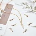 thumbnail image 3 of 1 Box 10Pcs Horn Charms 18K Gold Plated Italian Horn Cornicello Charm Pepper Chili Shaped Good Luck for Earring Necklace Jewelry Making Gold, 3 of 6