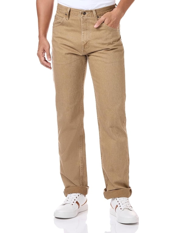 Authentics Men's Big & Tall Classic 5-Pocket Regular Fit Cotton Jean (Khaki, 54W x 32L)