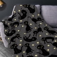 thumbnail image 5 of Cats and Stars in The Dark Flannel Throw Blanket Warm Cozy Soft Funny Print Blankets for Bed Couch Sofa Room Decoration Gifts 50\u201d×40\u201d Small for Kid, 5 of 6