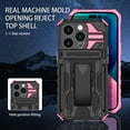 thumbnail image 4 of Allytech iPhone 13 Pro Max Rugged Case,Hard PC+Soft TPU With Shockproof Kickstand Dorsal Clip Case for iPhone 13 Pro Max 6.7 inch, Pink, 4 of 14