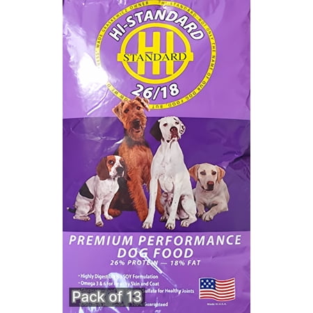 Hi-Standard Premium Performance Dog Food 40 lb Bag (Pack of 13)