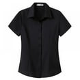 thumbnail image 1 of PENGXIANG Womens  Short Sleeve Basic Simple Button-Down Shirt Stretchy Short Sleeve Shirts Top, 1 of 8