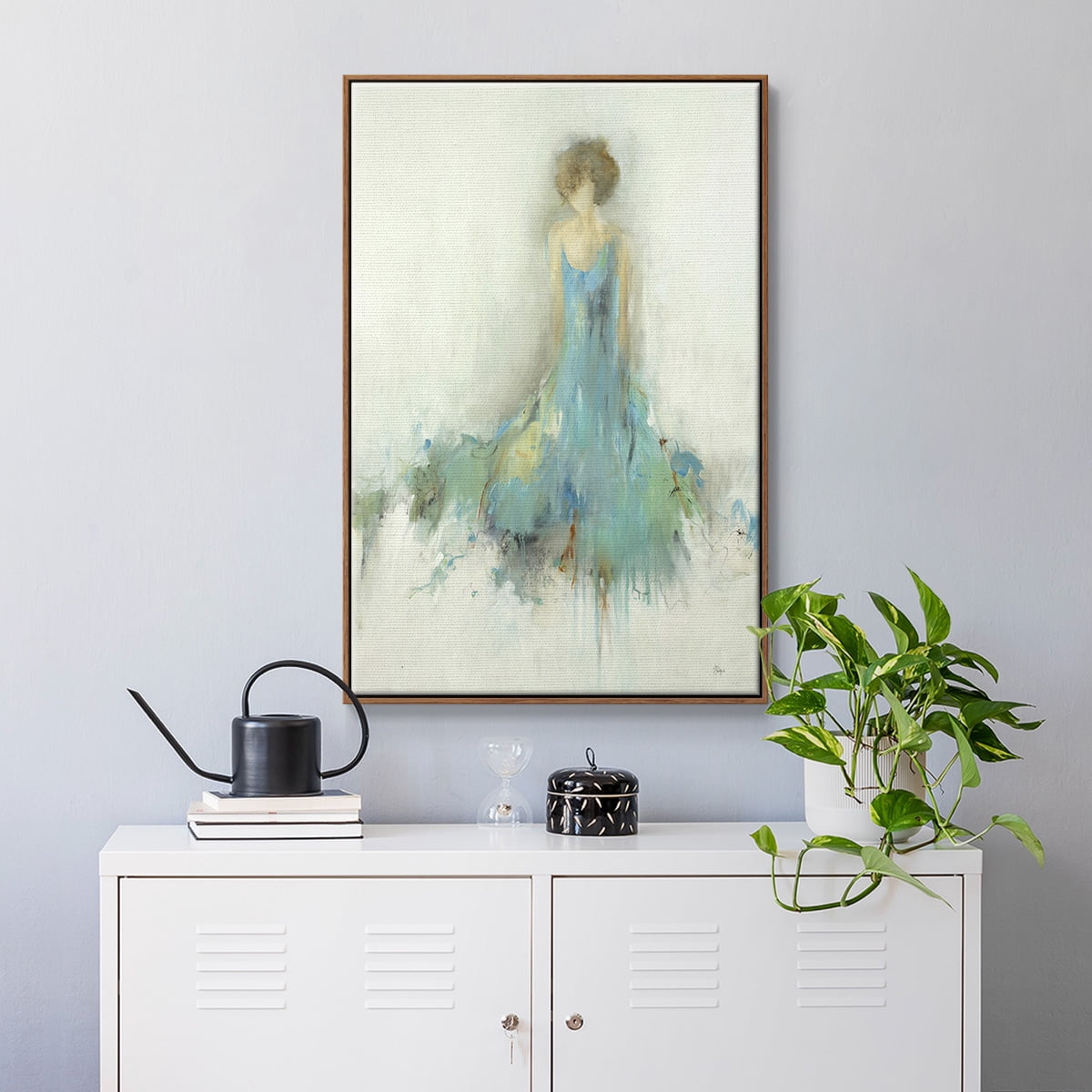Reflection on You Framed Premium Gallery Wrapped Canvas - Ready to Hang - 17 x 25 - Walnut Floating Frame