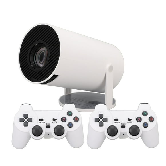 Projecteur Portable 4K Projecteur Portable pour Android 11 1 Go 8 Go 5G BT5.0 Projecteur Intérieur Extérieur avec 2 Manettes Correction Automatique Trapèze