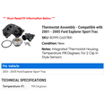 thumbnail image 2 of Thermostat Assembly - Compatible with 2001 - 2005 Ford Explorer Sport Trac 2002 2003 2004, 2 of 2