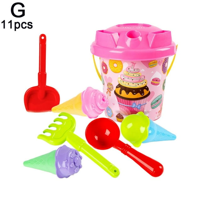 Kit de Jouets de Plage d'Été pour Enfants Ensemble de Sable Jeu de Plage Jouets Seaux Pelles Outils