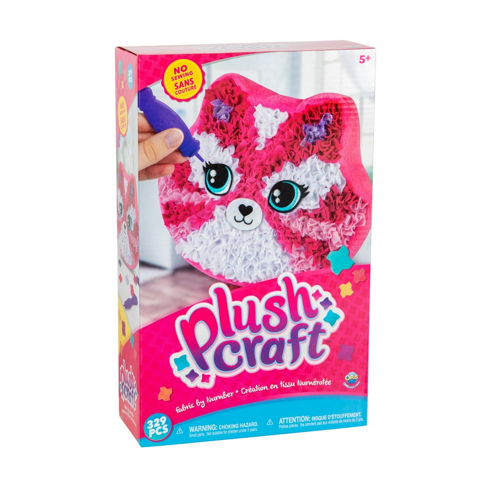 PlushCraft Craft by Numbers Fabric Pillow Kit Kitten