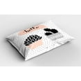 thumbnail image 2 of Ambesonne Cactus Pillow Sham 2 Pack, Hand Drawn Plants Hello, 36"x20", Blush Black Grey, 2 of 3