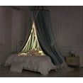 thumbnail image 4 of Double Layer Princess Round Dome Canopy Bed Curtain for Girls Adults,Children Dreamy Mosquito Net,Cute Bedroom Decoration Castle Play Tent Reading Nook Canopies (Blackish Green/White), 4 of 7