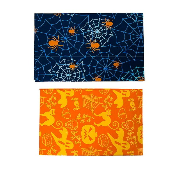 2 manteles desechables para decoraciones de Halloween.