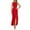 Red, variant on Navy Wedding Guest Dress Elegant Long Slit High Low Evening Gown with Ruffle Hem Party Dress for S polyester Women's Casual Dress