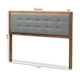 thumbnail image 6 of Baxton Studio Sarine Mid-Century Modern Dark Grey Fabric Upholstered Walnut Brown Finished Wood King Size, 6 of 6