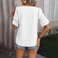 thumbnail image 6 of LYXSSBYX Blouses for Women Short Sleeve Fashion Women Short Sleeve Comfortable Breathable Round-Neck Blouses Shirt Tops, 6 of 6