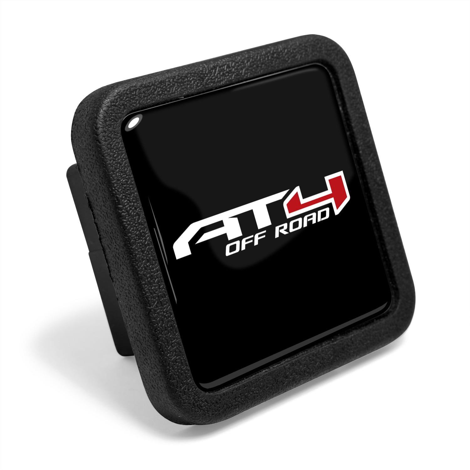 iPick Image for GMC AT4 Black Rubber HeavyDuty 2" Trailer Tow Hitch Receiver Cover for Class 3