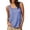 *Blue, variant on VBVC Women's Gingham Side Slit Tank Top, Ladies' Sleeveless Blouse, Casual Button Detail Shirt For Women,Black,S-3XL