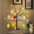 thumbnail image 6 of Foam Glittery Easter Egg Ornaments with Bows Hanging Easter Tree Ornaments for Tree Wreath Spring Home Indoor Outdoor Decor Easter Egg Hunt Basket Filler and Party Favor 12Pcs & CUSTOM Storage Carrier, 6 of 7