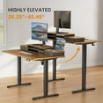 thumbnail image 3 of Electric Standing Desk with Double Drawers Height Adjustable 55"x28" Stand Up Desk with Monitor Shelf, Vintage Brown, 3 of 8